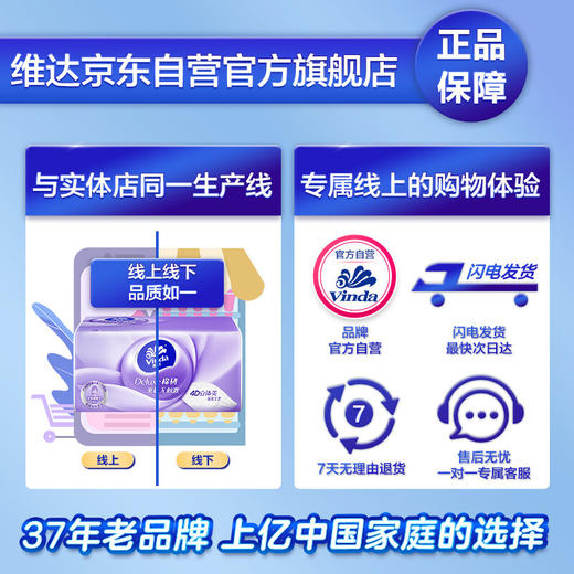 维达(Vinda) 抽纸 棉韧立体美系列3层100抽软抽*20包 (认准真M码) 母婴可用 整箱销售 商品图2