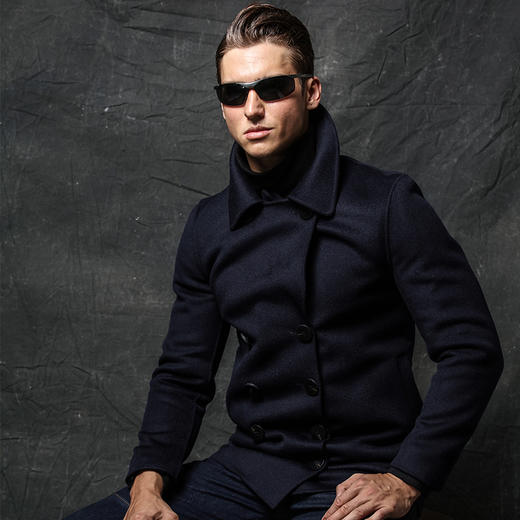 鹰爪行动-740海军呢大衣  高密度纯羊毛 百年经典 穿着有型 柔软舒适 蓄热保暖 透气不闷热 商品图1