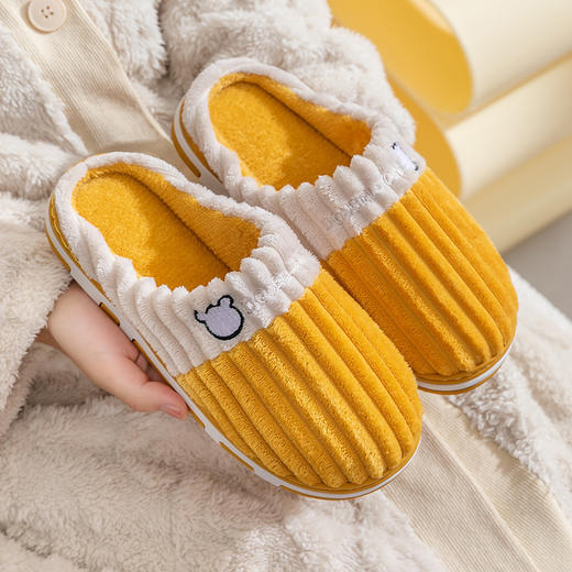 「六款配色！温暖过冬」秋冬季棉拖鞋 女居家情侣室内月子保暖防滑休闲毛毛棉拖鞋 商品图0