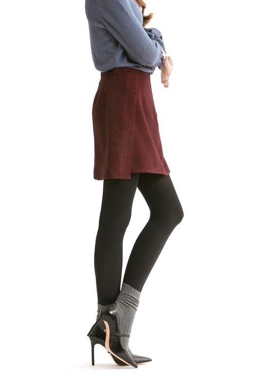 LILY 酒红色羊呢短裙 357 商品图3