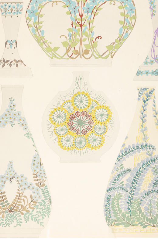 独角鹿西洋古董法国塞弗尔瓷窑出版彩色凹版印刷装饰艺术画稿 商品图4