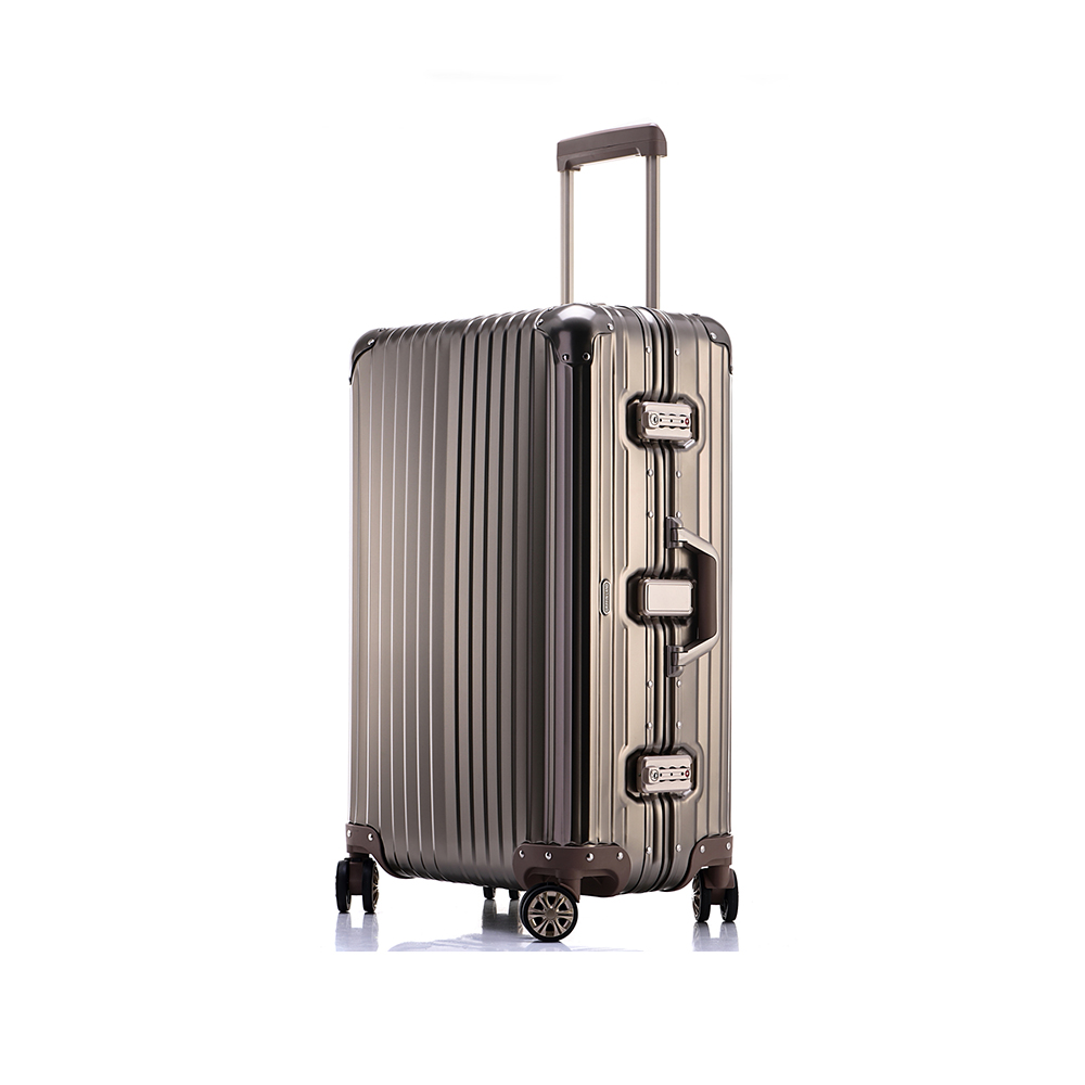 银座全铝镁合金时尚铝框拉杆箱商务金属旅行箱登机行李箱AL-0015