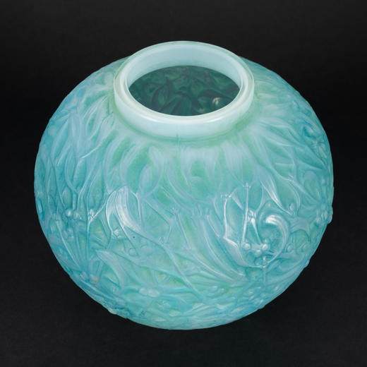 独角鹿西洋古董新艺术时期大师莱俪签名《GUI-寄生》水晶花瓶摆件 商品图2