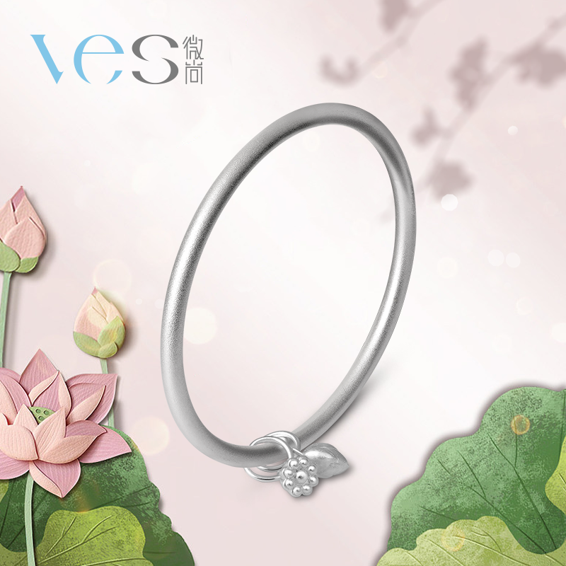 好运连连古法足银999手镯