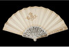 独角鹿西洋古董法国画师手绘纸面水粉扇面母贝描金扇骨双面折扇 商品缩略图2