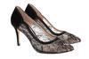 sheme  女士蕾丝水晶高跟鞋  黑色 商品缩略图5