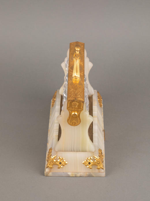 独角鹿西洋古董英国水晶酒瓶镀金青铜玛瑙上锁透明酒柜酒具套装 商品图4