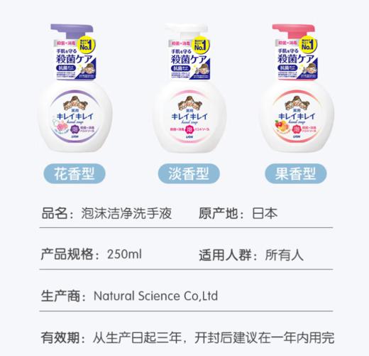 狮王趣净日本进口全植物儿童泡沫洗手液-果香型250ml 商品图1
