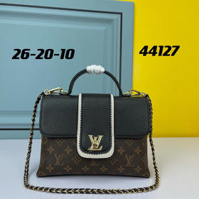 秋冬特惠💰600 LV女士包包老花牛皮 手提包翻盖配色斜挎包44127