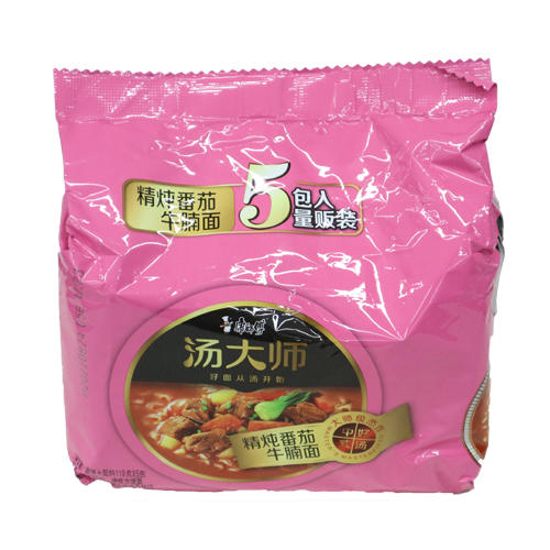康师傅汤大师精炖番茄牛腩方便面119g*5 商品图0