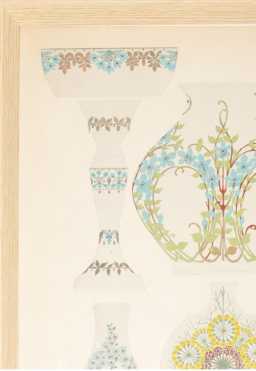 独角鹿西洋古董法国塞弗尔瓷窑出版彩色凹版印刷装饰艺术画稿 商品图1