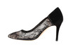 sheme  女士蕾丝水晶高跟鞋  黑色 商品缩略图1