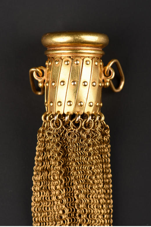 独角鹿西洋古董1890年代欧洲出品18K黄金编织工艺古董零钱袋 商品图1