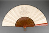 独角鹿西洋古董法国天然珍贵材质扇骨手绣花卉蕾丝扇面古董折扇 商品缩略图4