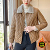 冬季新款，时尚休闲仿水貂毛毛领绗缝格子加绒加厚皮 HR-YYG82766 商品缩略图2