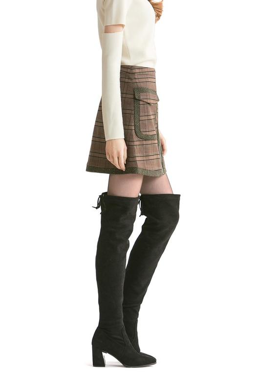 d'zzit 复古格纹小A裙 311 商品图4