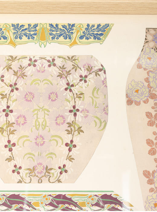 独角鹿西洋古董法国塞弗尔瓷窑出版彩色印刷凹版装饰艺术画稿 商品图3