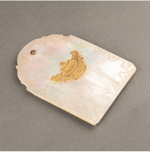 独角鹿西洋古董1820年代法贝雕饰银镀金镶嵌名媛淑女舞会名册 商品图1