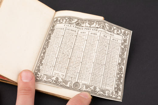 独角鹿西洋古董1823年查理十世时期法国风格铜鎏金贝母随身记事本 商品图1