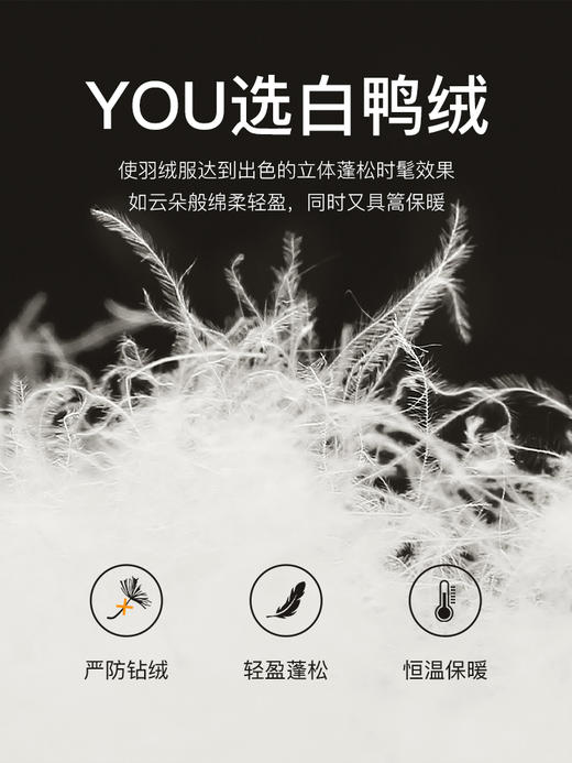 OLrain欧芮儿法式小香风短款羽绒服女秋冬2022新款保暖白鸭绒外套 商品图2