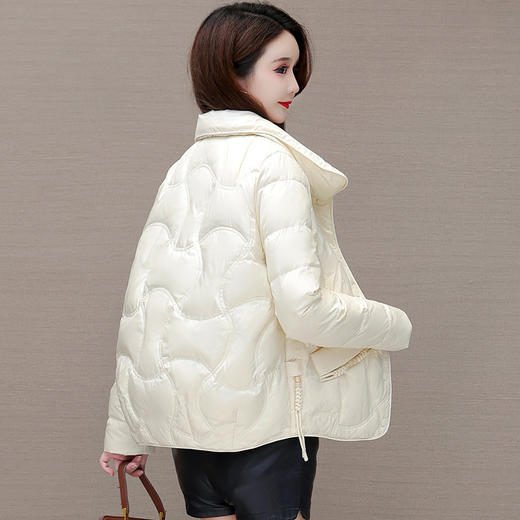 QYM 23853-Y时尚羽绒服纯色休闲外套气质优雅外套 商品图3