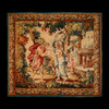 独角鹿西洋古董法国奥布松织造工坊爱之甘泉主题羊毛丝绸挂毯 商品缩略图0