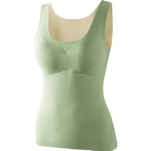 JY-3812秋冬双面绒文胸一体式保暖背心女士新款发热无痕带胸垫保暖内衣女 商品图4