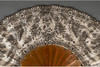 独角鹿西洋古董法国天然珍贵材质扇骨手绣花卉蕾丝扇面古董折扇 商品缩略图2