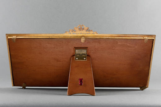 独角鹿西洋古董摆件19世纪末法国帝政风格铜鎏金镶嵌桃花心木相框 商品图3