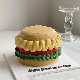 创意汉堡包定制蛋糕（百分百进口动物奶油）
