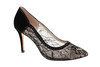 sheme  女士蕾丝水晶高跟鞋  黑色 商品缩略图4