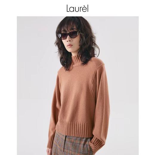 Laurel劳芮 抗寒保暖软黄金 高领山羊绒衫LWL334M03300 商品图2