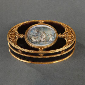 独角鹿西洋古董小天使主题18K金彩绘装饰法式首饰盒欧式珍宝盒