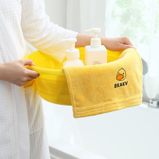 「三款尺寸！黄鸭折叠脸盆」壁挂式伸缩洗脸盆 居家日用塑料洗衣盆婴儿洗漱洗脚盆清洁工具 商品图3