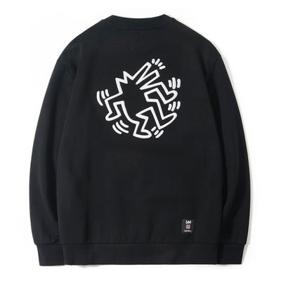 秋冬新款Lee男士圆领套头卫衣黑白两色刺绣潮流 商品图3