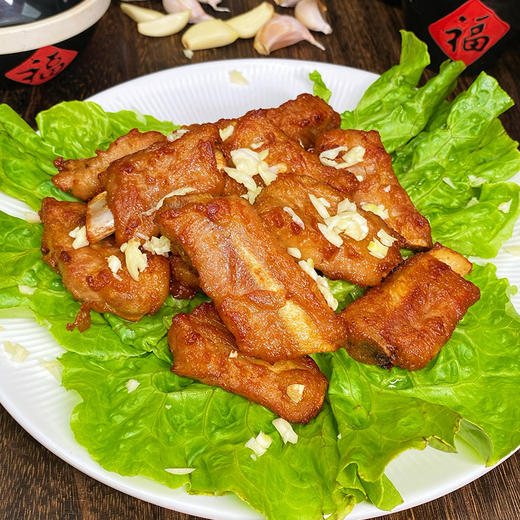 【闽家飨】胜福蒜香金排蒜香排骨骨油炸半成品商用预制菜猪肉猪排肋排小排 商品图4