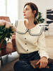 OLrain欧芮儿法式海军领毛衣女秋冬2022年新款时尚奶fufu针织上衣 商品缩略图3