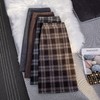 MZ11977 毛呢格子半身裙女中长款a字秋冬2022年新款加厚松紧高腰显瘦长裙 商品缩略图0