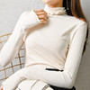 「桑蚕丝自发热」桑蚕丝发热木耳边打底衫 修身显瘦 亲肤舒适 螺纹编制 高密暖绒 抗寒保暖 高弹力不挑人 商品缩略图0