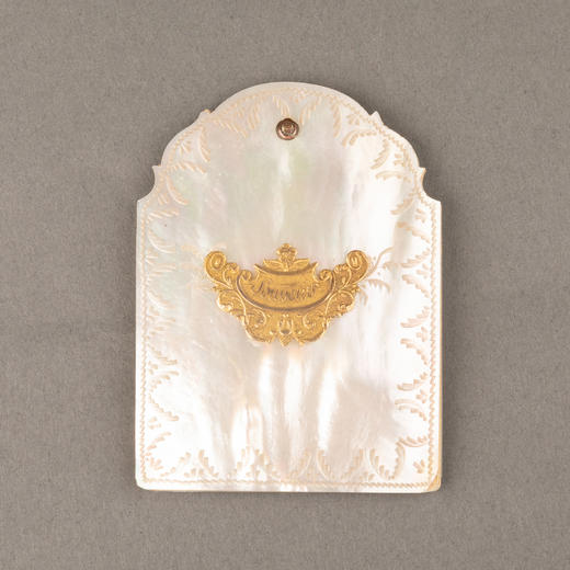 独角鹿西洋古董1820年代法贝雕饰银镀金镶嵌名媛淑女舞会名册 商品图0