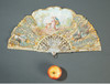 独角鹿西洋古董法国Duvelleroy镂雕母贝珠片刺绣手绘蕾丝折扇 商品缩略图1