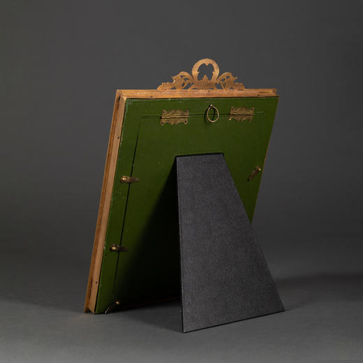 独角鹿西洋古董1900年代法国出品路易十六风格铜鎏金相框 商品图4