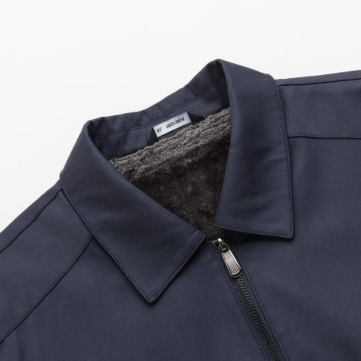 65L1957A【加绒加厚】罗蒙冬季保暖夹克外套男士商务通勤爸爸装老干部男式夹克 商品图4