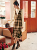 OLrain欧芮儿法式格子背带连衣裙女春季2025年新款收腰复古背心裙 商品缩略图3