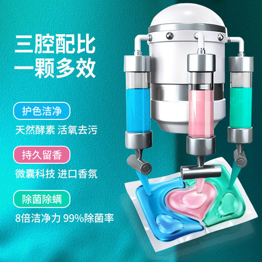 SukGarden蔬果园3D三合一除菌除螨炫彩香氛持久留香杀菌除味香氛洗衣凝珠（浓缩强效型） 10g*50颗 商品图1