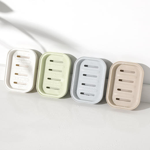 「买1送1！6.9元到手2个」北欧色双层沥水肥皂盒 居家日用收纳整理带盖创意卫生间塑料香皂架 商品图4