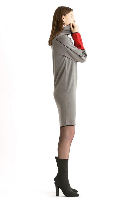 ELLA JADE 气质灰堆堆领连衣裙 299 商品图4