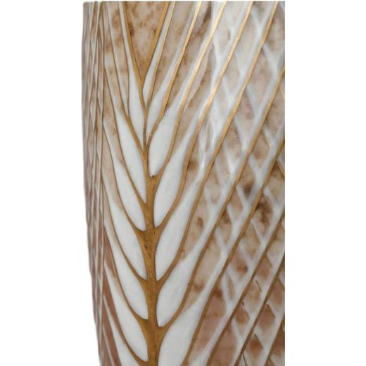 独角鹿西洋古董赛弗尔瓷器法国出品画师Pihan手绘麦穗花纹瓷瓶 商品图4