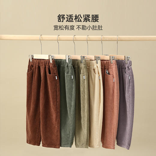 fx-【清仓 一件不留】咕噜日记儿童厚实保暖三色灯芯绒萝卜裤QBK003 商品图3