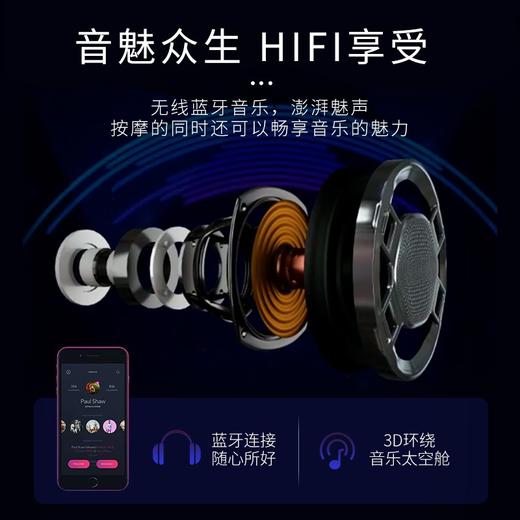 宏太带蓝牙音乐L导轨气囊揉捏按摩椅【包邮到家】 商品图2